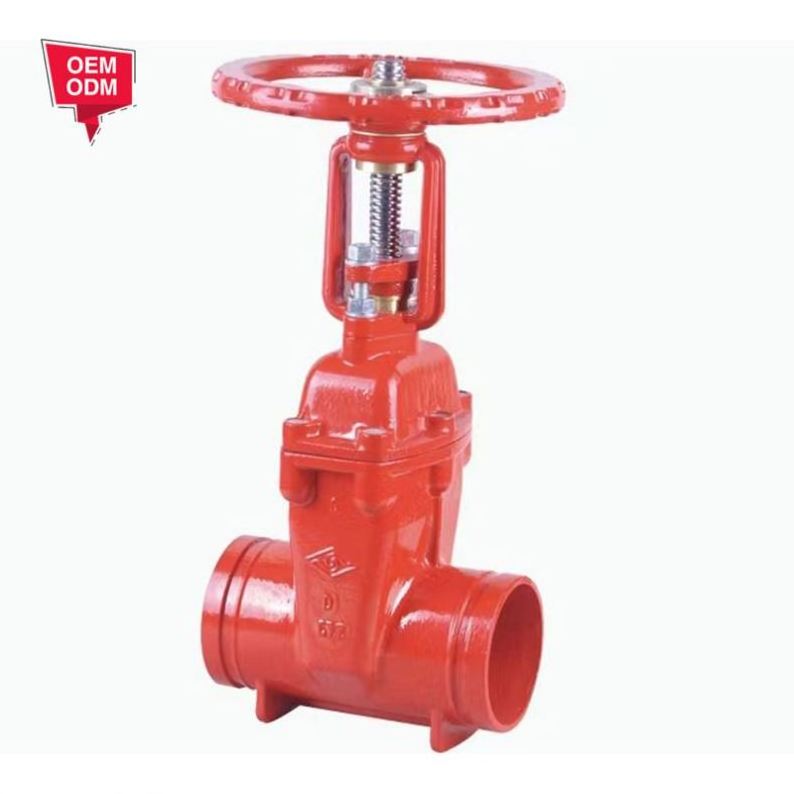 Soft Seal Resilient Seated Cast Iron Flange Type Stainless Steel Grooved Gate Valve