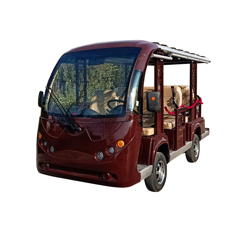 Open Top Can Be Added Glass Doors Ce Approved Retro Style 11 Seaters Electric Tour Bus Sightseeing Car With Sunshade