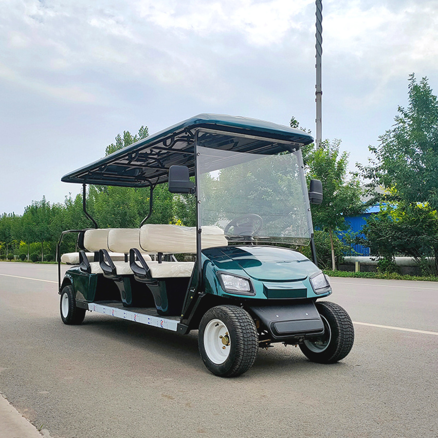 Cheap Luxury 8 Seater Low Speed Vehicle 4 Wheel Drive Push Electric Street Legal Golf Cart For Sale