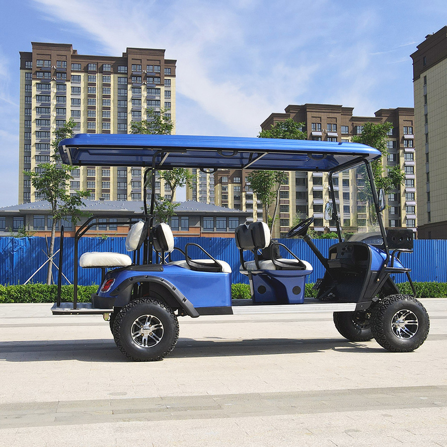 Price 6 Passenger Club Car 6 Seater 4 Wheels And Tires Chinese Lithium Battery Cheap Electric Golf Carts