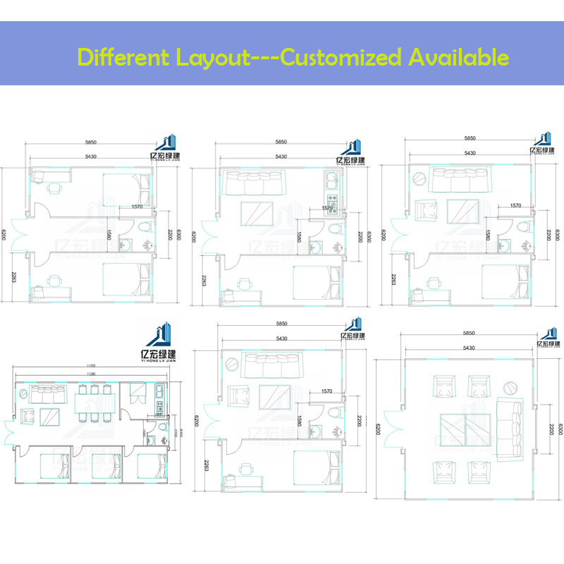 40 Ft 20 Modern Prefab Living Villa Expandable Container House 2 3 4 5 Bedroom Insulated Prefabricated Portable Mobile Home