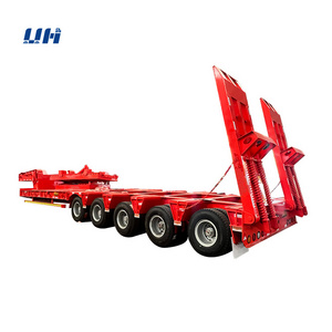 YIHAI 60tons Tire Exposed Structure Multi-axle Low-Bed Semi-Trailer 4 Axle 53 Feet Low Bed Trailer