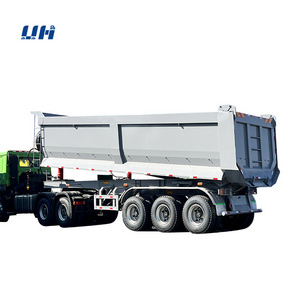 Factory Direct Sale Hydraulic Cylinder 3 Axle 30 40 50 Ton  8x4 Rear Trailer Tipper Truck Dump Semi Trailers