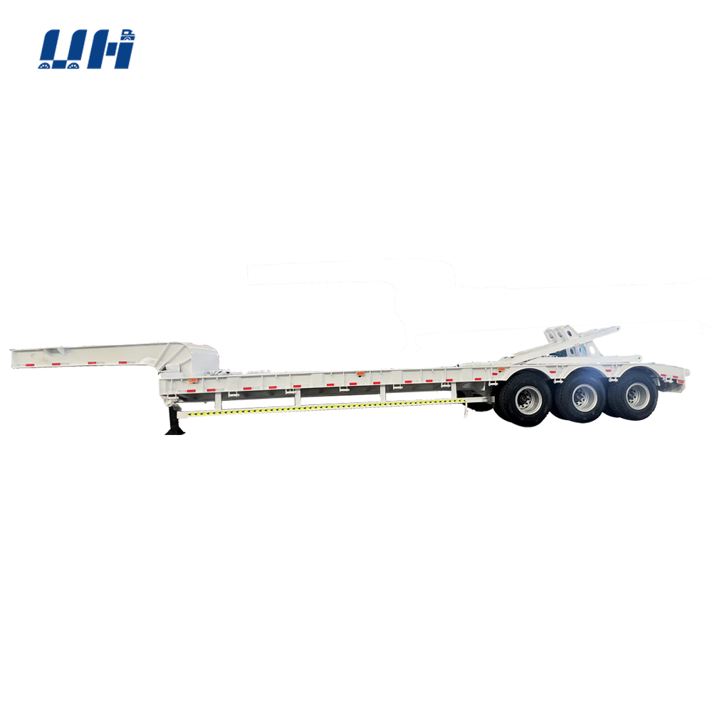 YIHAI Trailer 3 Axles 60 Tons 100 Ton Lowboy Loader Lowbed Low Bed Truck Semi Trailer