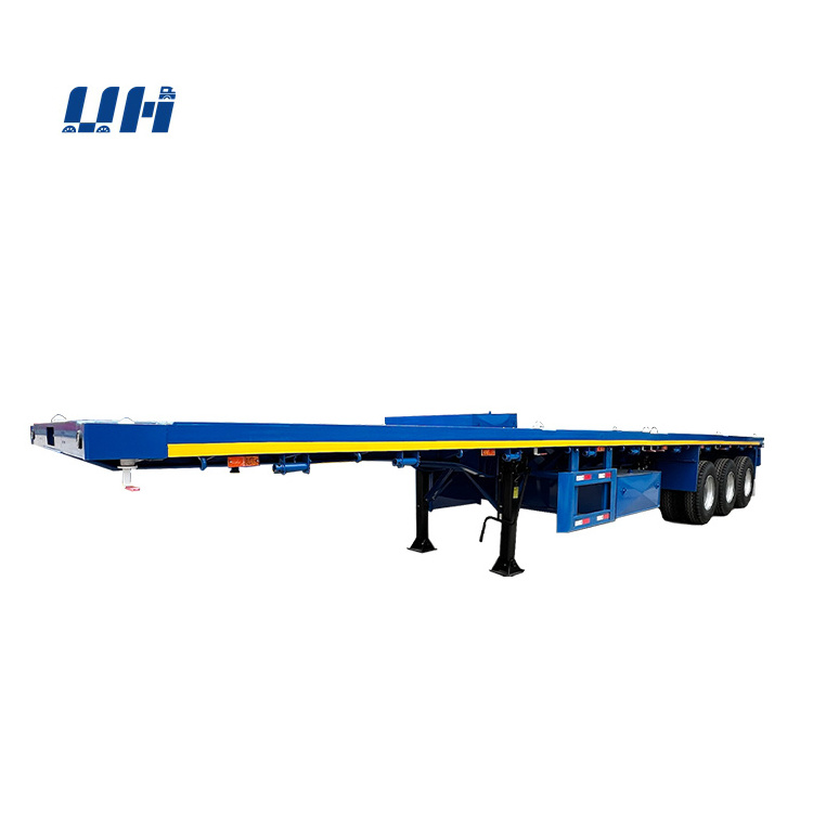 China 35 Ft Shipping Container Gooseneck Lowbed Low Flatbed Semi Trailer With Twist Lock