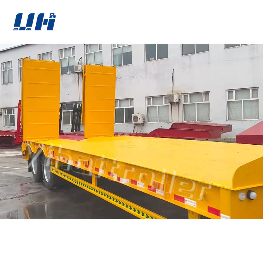 Low Price China Trailers Multipurpose Drop Down Carrier Low Bed Semi-trailer For Sale