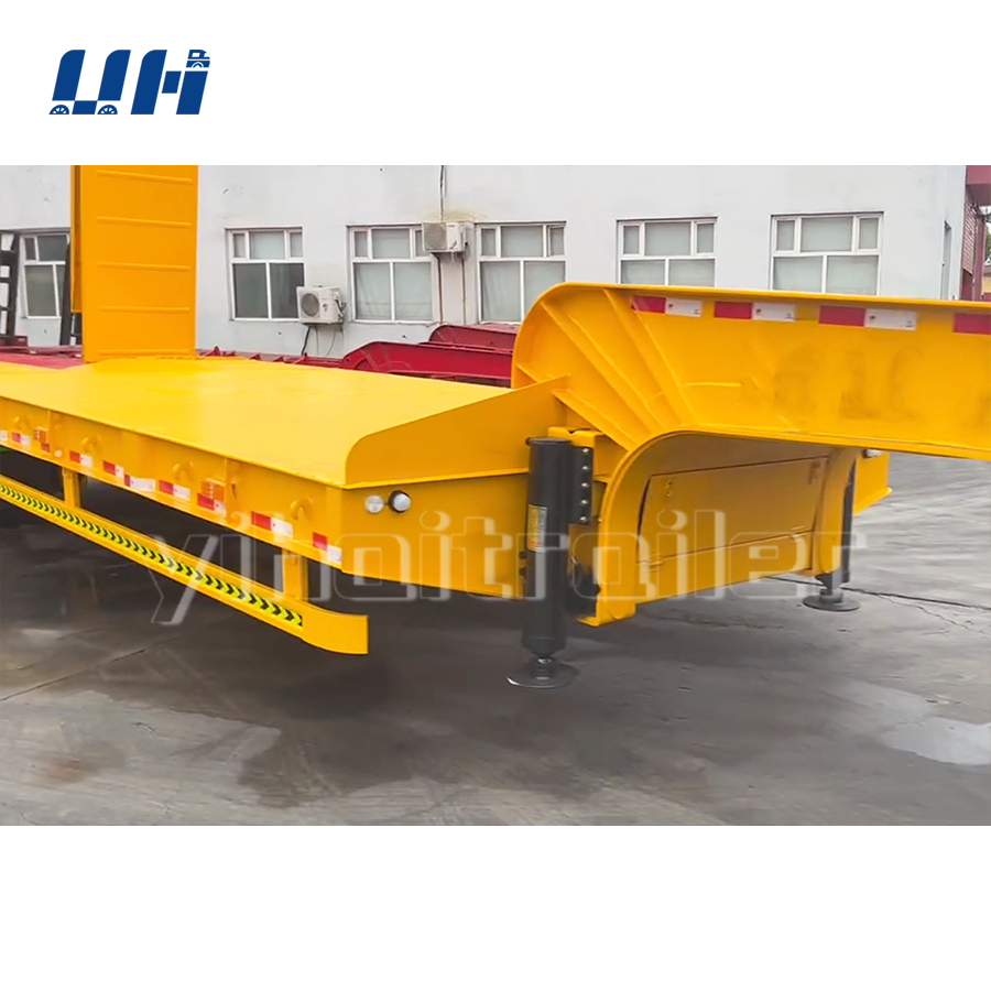 Low Price China Trailers Multipurpose Drop Down Carrier Low Bed Semi-trailer For Sale