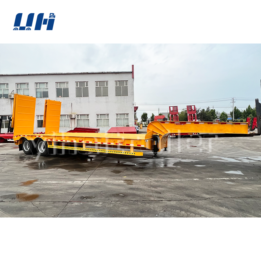 Low Price China Trailers Multipurpose Drop Down Carrier Low Bed Semi-trailer For Sale