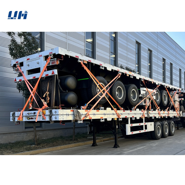 YIHAI Cheap Factory Container chassis 20ft 40ft 60ft Flatbed Flat Bed Full Trailer Truck Trailers Truck Brand-new for Sale