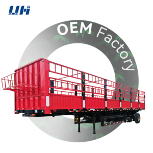 Factory Direct Sale Double Deck Livestock and Poultry 50ft Fence Semi Trailer Stake Fence Cargo Semi Trailer