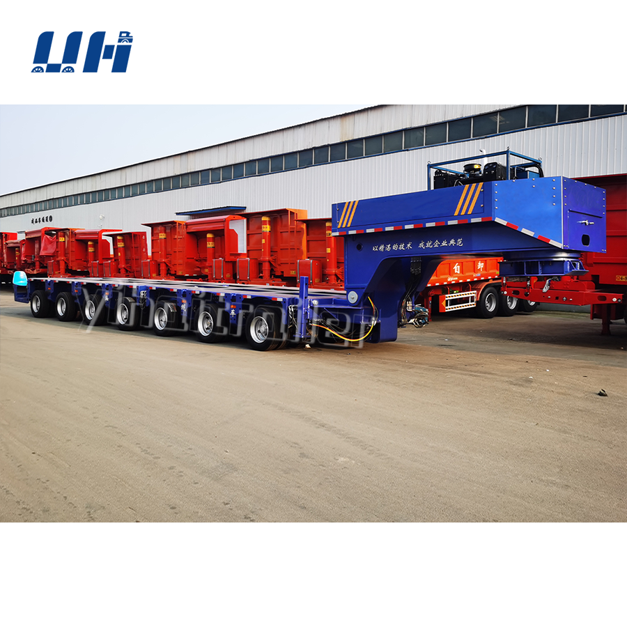 4 Axle-Line Modular Structure Hydraulic Steering Lifting Axles Modular Trailers Used Self Propelled Modular Trailer for Sale