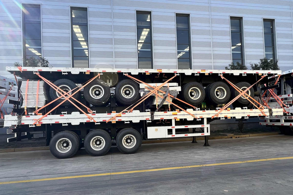 YIHAI Cheap Factory Container chassis 20ft 40ft 60ft Flatbed Flat Bed Full Trailer Truck Trailers Truck Brand-new for Sale