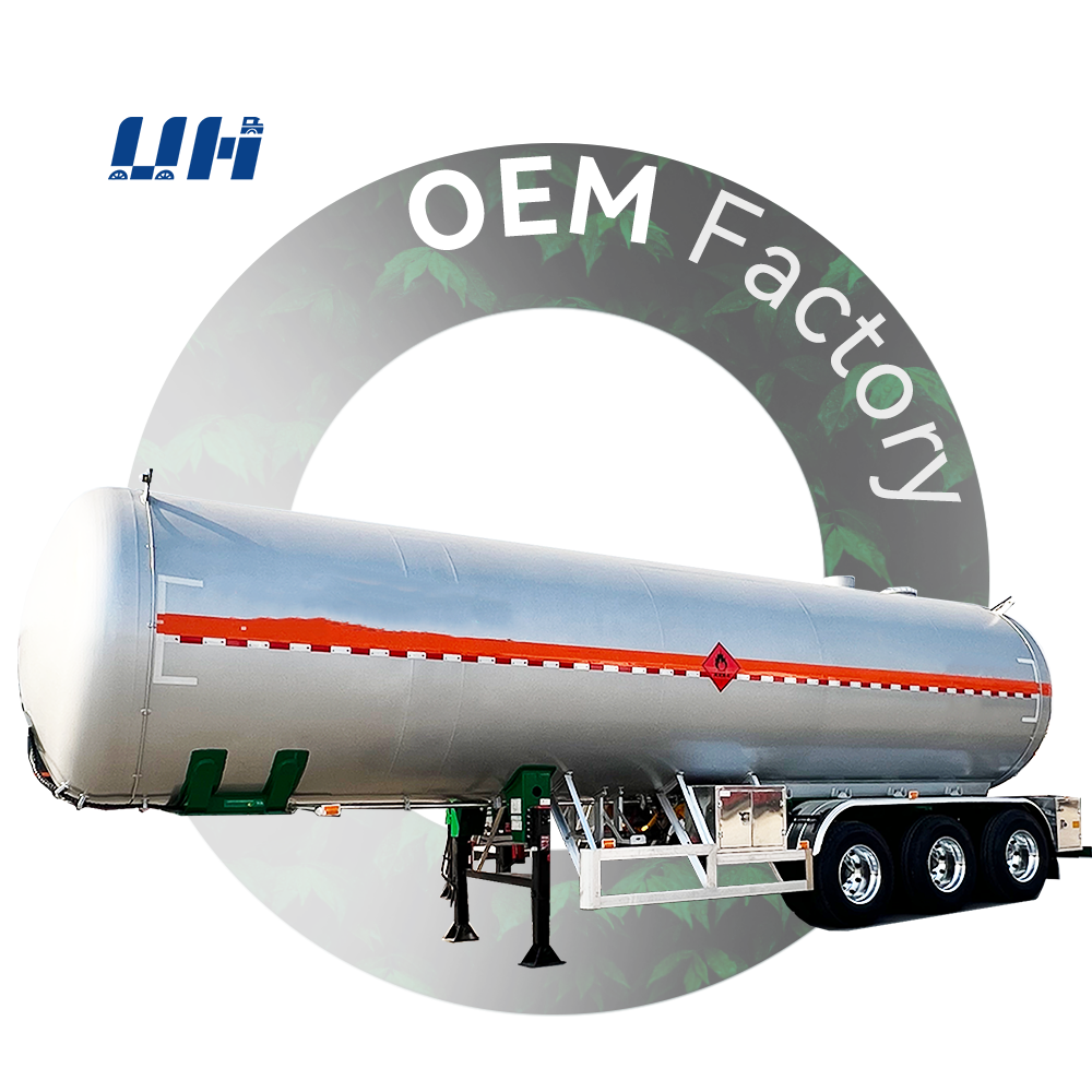 3 axle 6 tyre 35000L/56000L LPG Tank Semi Trailer Semi Trailer Lpgsemi Trailer Box