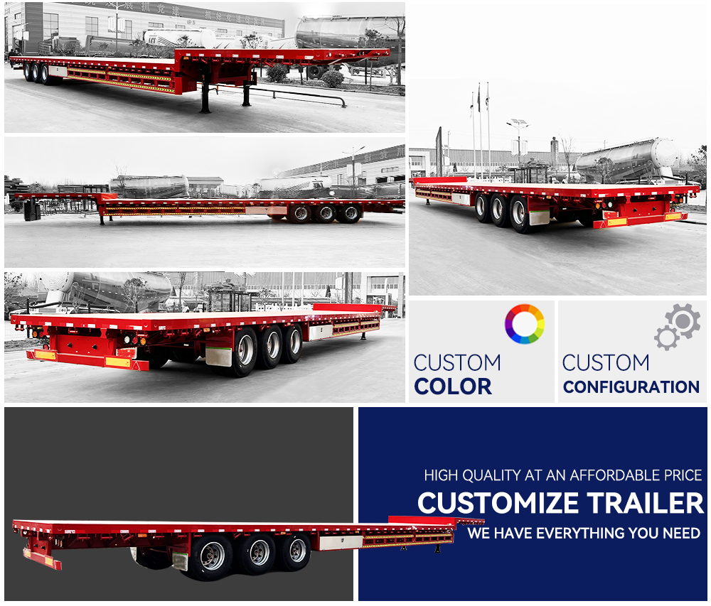 New YIHAI Gooseneck Trailers Factory Price 60 80 100 Tons 3 4 5 Axle Lowboy Low Bed Semi Truck Trailer