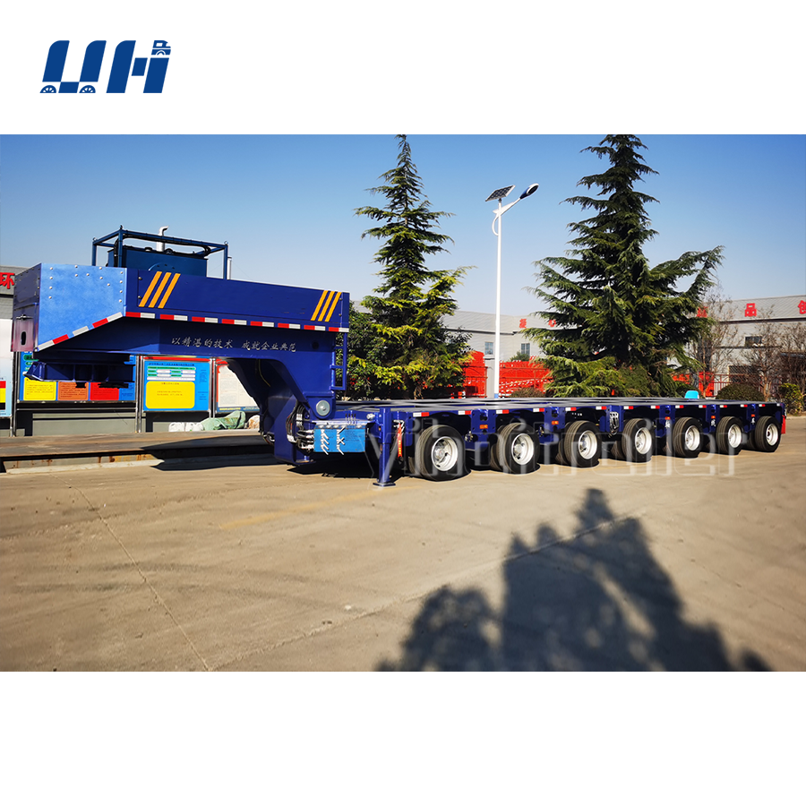 4 Axle-Line Modular Structure Hydraulic Steering Lifting Axles Modular Trailers Used Self Propelled Modular Trailer for Sale