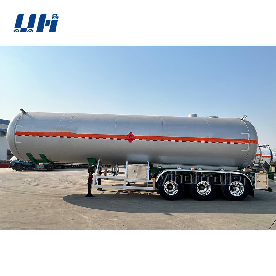 3 axle 6 tyre 35000L/56000L LPG Tank Semi Trailer Semi Trailer Lpgsemi Trailer Box