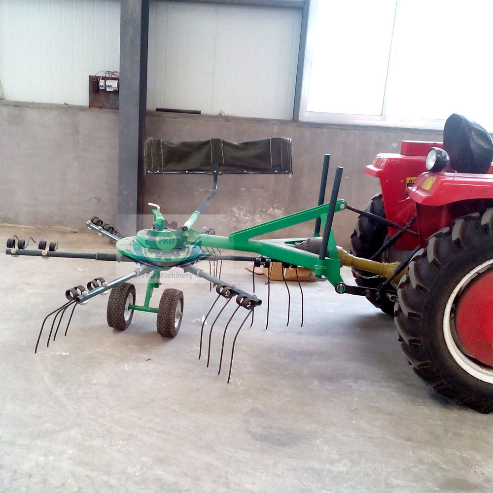 Factory supply high quality tractor trailed pto driven small hay rotary rake and tedder