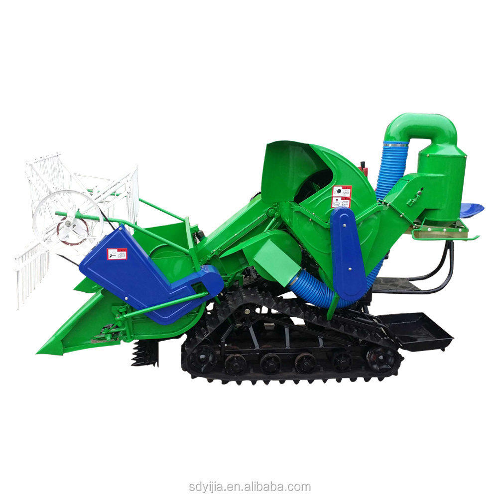 Small Harvesting Machine Combine Harvesters Mini Combine Mini Rice Combine Grain Harvester Machine With Crawler