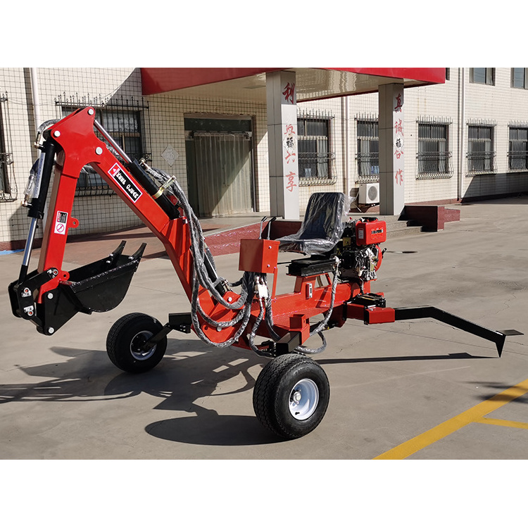 Hot Sale Tractor Loader Backhoe 9hp 13.5hp 15hp Gasoline Atv Mini Backhoe Never Used Atv Towable Backhoe Excavator with Price