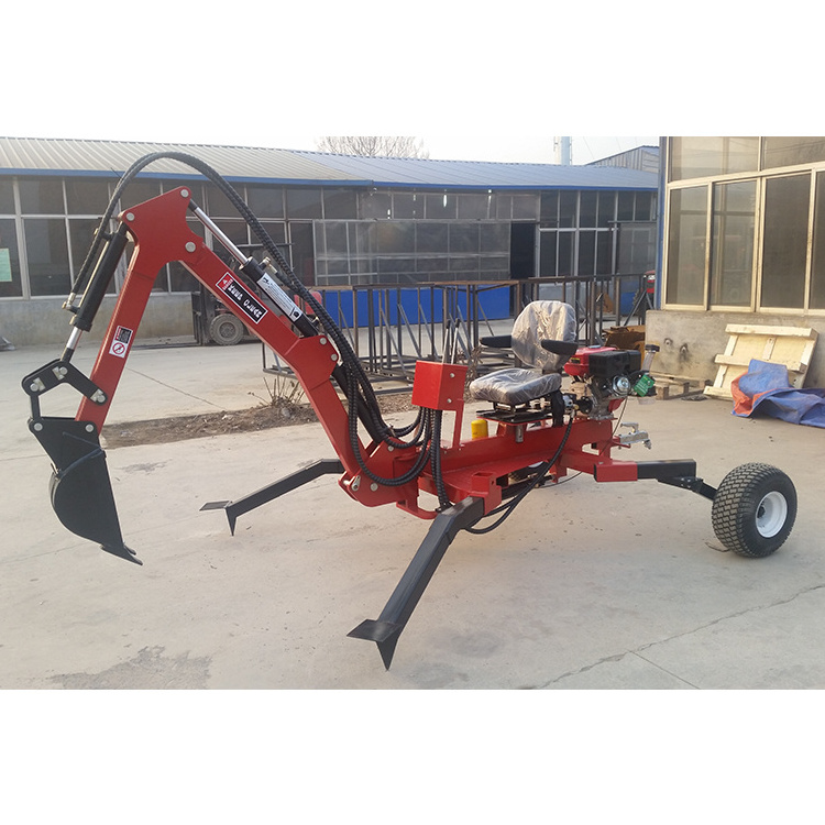 Hot Sale Tractor Loader Backhoe 9hp 13.5hp 15hp Gasoline Atv Mini Backhoe Never Used Atv Towable Backhoe Excavator with Price