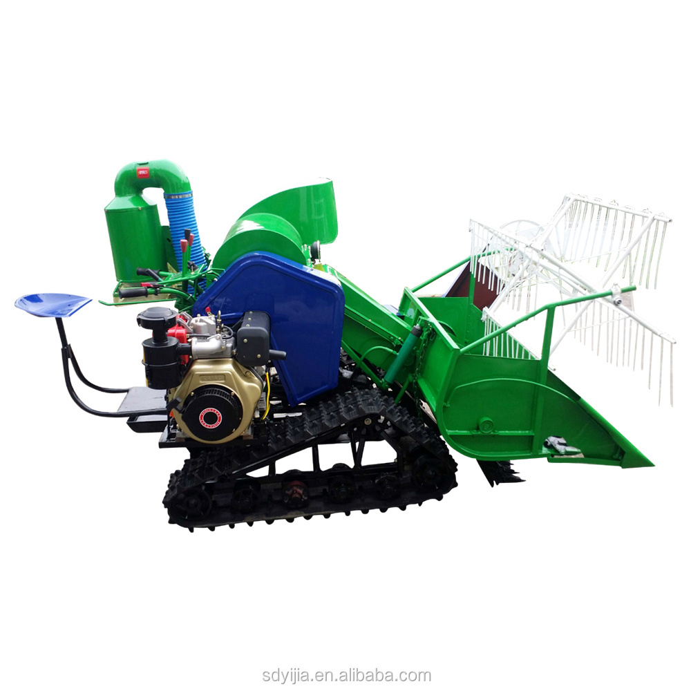 Small Harvesting Machine Combine Harvesters Mini Combine Mini Rice Combine Grain Harvester Machine With Crawler