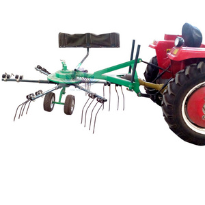 Factory supply high quality tractor trailed pto driven small hay rotary rake and tedder