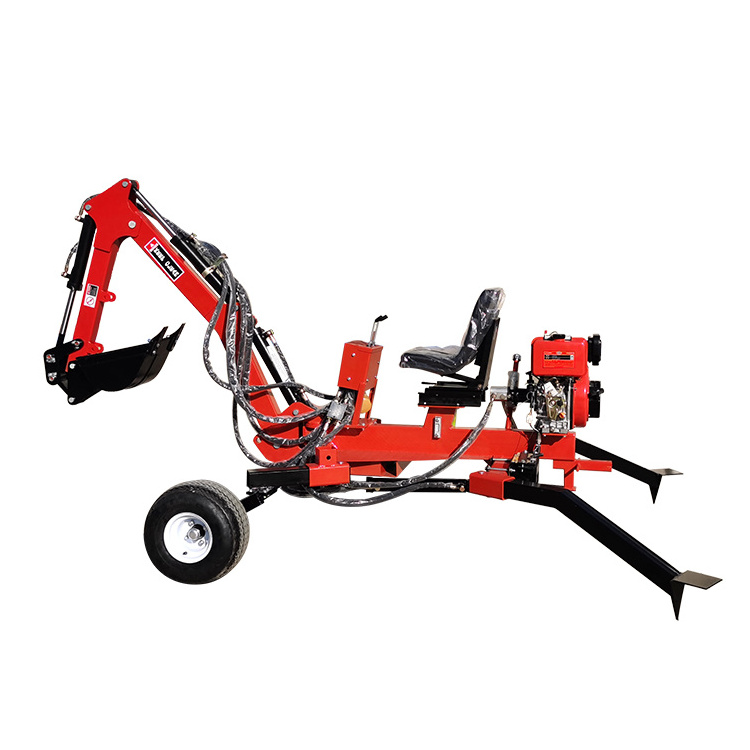 Hot Sale Tractor Loader Backhoe 9hp 13.5hp 15hp Gasoline Atv Mini Backhoe Never Used Atv Towable Backhoe Excavator with Price