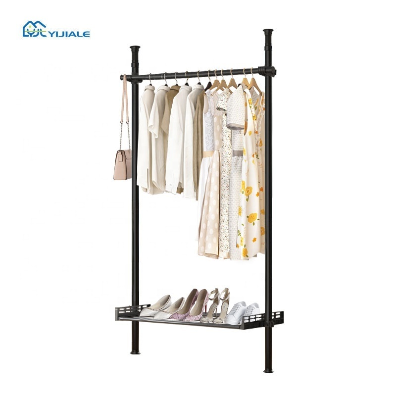 Bedroom Dress Hanging Stand Clothes Portable Clothes Rack Ajustable Telescopic Clothing Rack