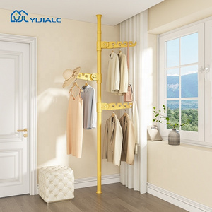 Hall Clothes Holder Free Standing Clothes Tree Hotel Portable Modern Door Coat Rack With 5 Hooks