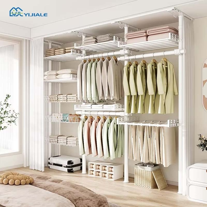 New Design Bedroom Hanging Clothes Steel Almirah Wardrobe Simple Folding Portable Wardrobe Clothes Closet