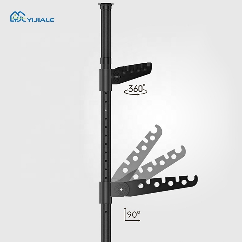 Bedroom furniture Foldable home coat rack standing bedroom clothes tree clothing rack