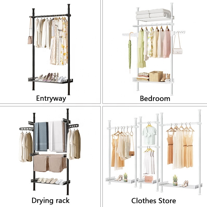 Heavy Duty Laundry Drying Rack Clothes Window Foldable Stainless Steel Retractable Clothes Drying Rack