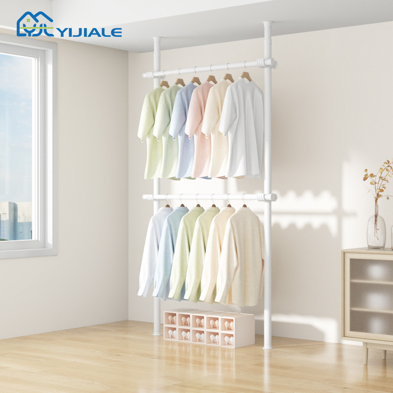 Small Standing Portable Metal Coat Rack Bedroom Heavy Duty Clothing Racks For Hanging Clothes