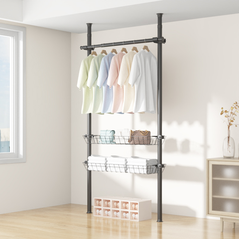 Small Standing Portable Metal Coat Rack Bedroom Heavy Duty Clothing Racks For Hanging Clothes