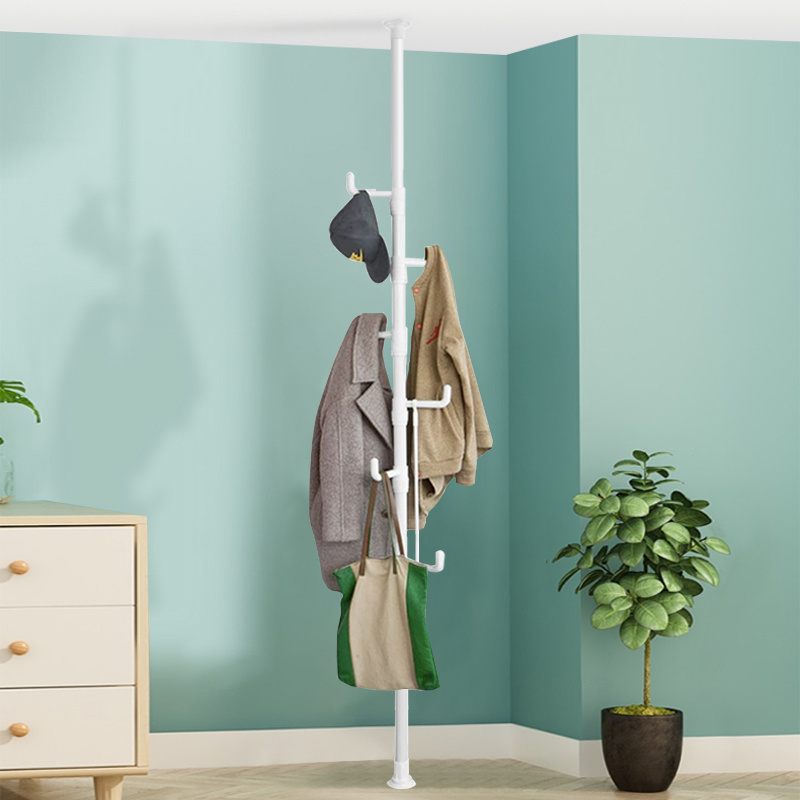 Entryway Hat Storage Clothes Hanger Rack Adjustable Hanging Clothes rack Floor Metal Standing Coat Rack