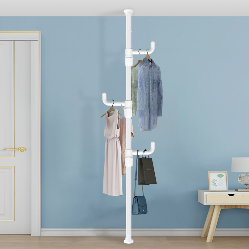 Entryway Hat Storage Clothes Hanger Rack Adjustable Hanging Clothes rack Floor Metal Standing Coat Rack