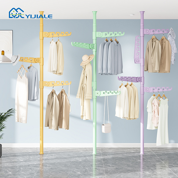 Space Saving Clothes Hat Bag Portable Stand Coat Hanger Rack Floor Standing Metal Coat Rack