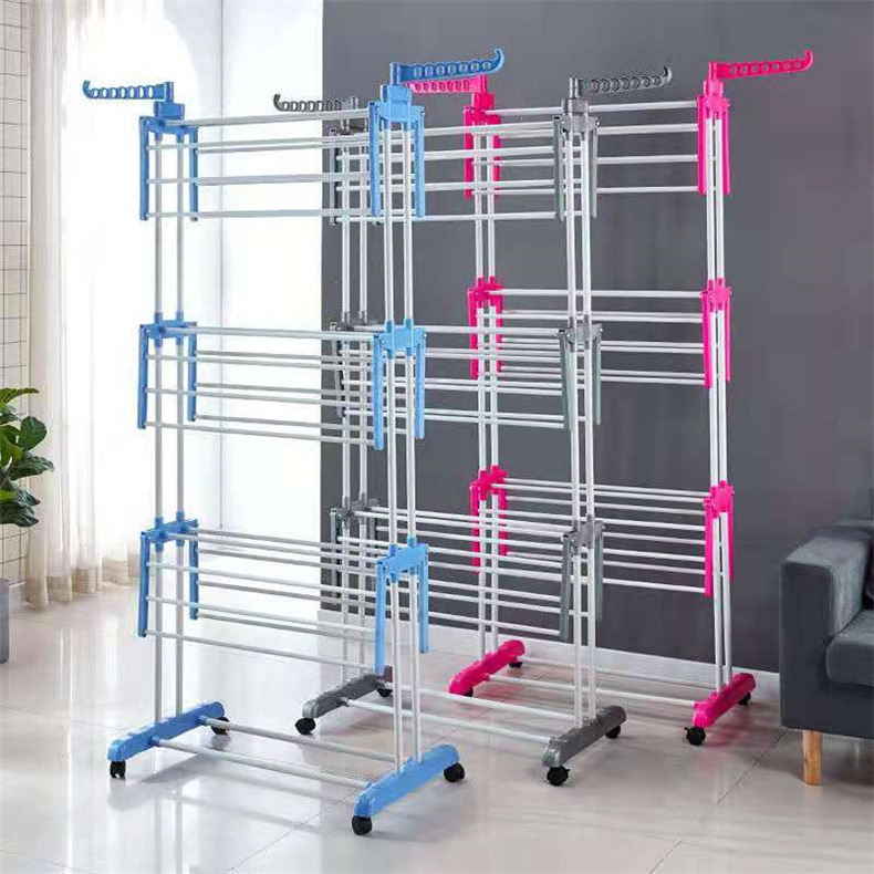 Stainless Steel 3 layers Clothes Drying Rack Cloth Dryer Rack Indoor and outdoor Cloth Standing Hanger