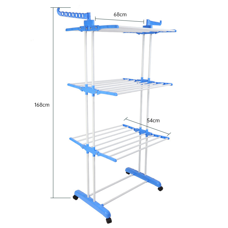 Stainless Steel 3 layers Clothes Drying Rack Cloth Dryer Rack Indoor and outdoor Cloth Standing Hanger