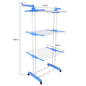 Stainless Steel 3 layers Clothes Drying Rack Cloth Dryer Rack Indoor and outdoor Cloth Standing Hanger