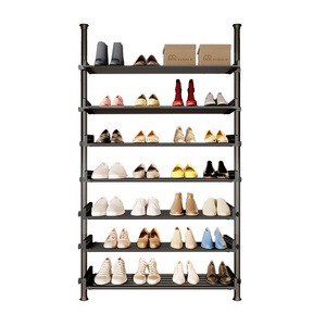 E-commerce Customization 32mm Metal Foldable Shoe Storage Standing Shoe Rack to Save Space