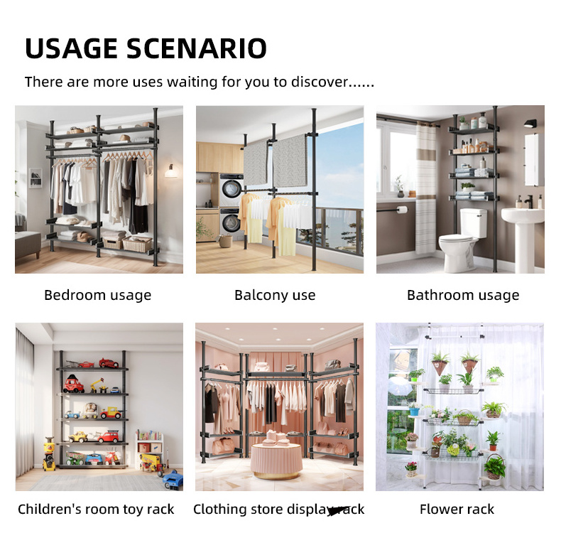 Yijiale Nordic Metal Classic Detachable Children Wardrobe Closet System Small Spaces Closet Portable Wardrobes