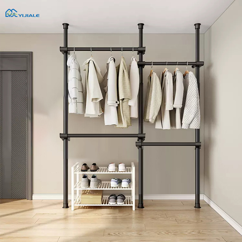 Hot selling offener kledingkast modern metal standing closet systems bedroom built in wardrobes open walk in wardrobes