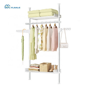 Wholesale Entryway Floor Metal Coat Rack Stand Simple Clothes Racks & Rails Hanging Bag Hat Small Coat Stand