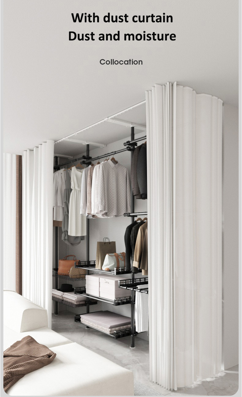 Heavy-Duty White Walldrope Wardrobe Bedroom Closet Multifunctional Foldable Wardrobe Clothes