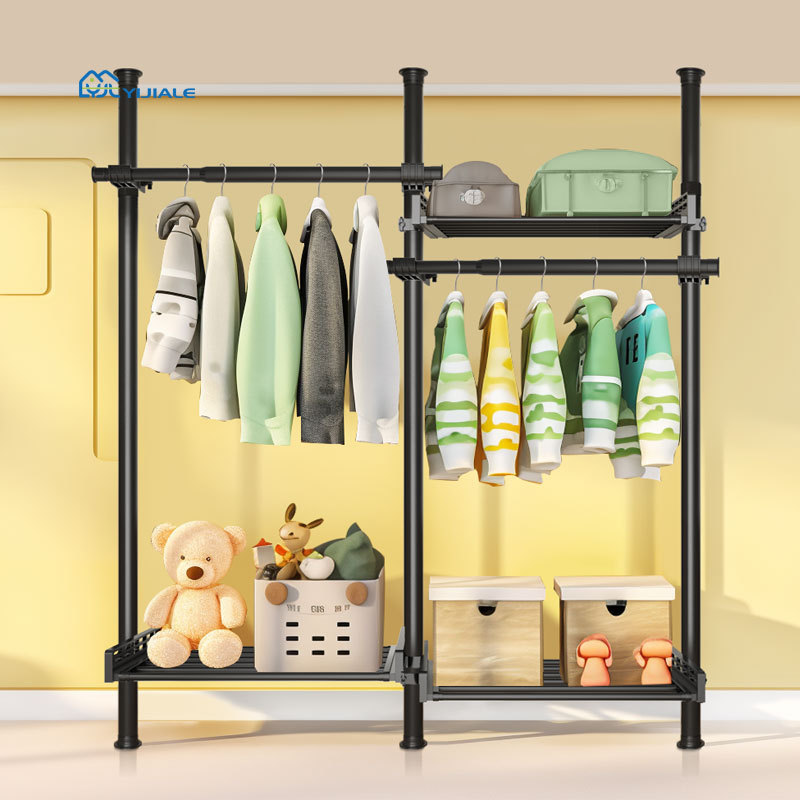 Yijiale Wardrobe Pole System Metal Custom Open White Small Diy Portable Foldable Children Wardrobe Closet