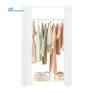 YIJIALE Easy Installation Multi-Function Custom Made Wardrobe Open System Portable Cloth White Wardrobe Bedroom Closet In Closet