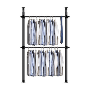 Punch free clothes hanger stand dryer rack stainless steel simple drying rack clothes in balcony