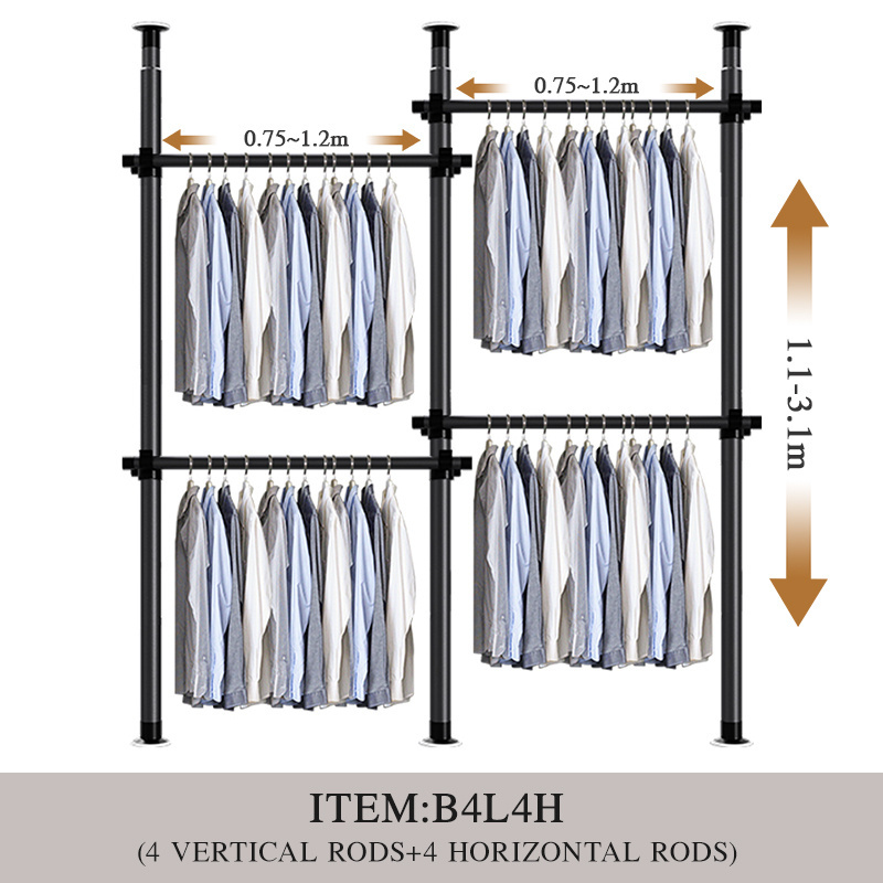 38mm bedroom strong portable wardrobe home large clothes hangers drill free combination wardrobe closet cabinet