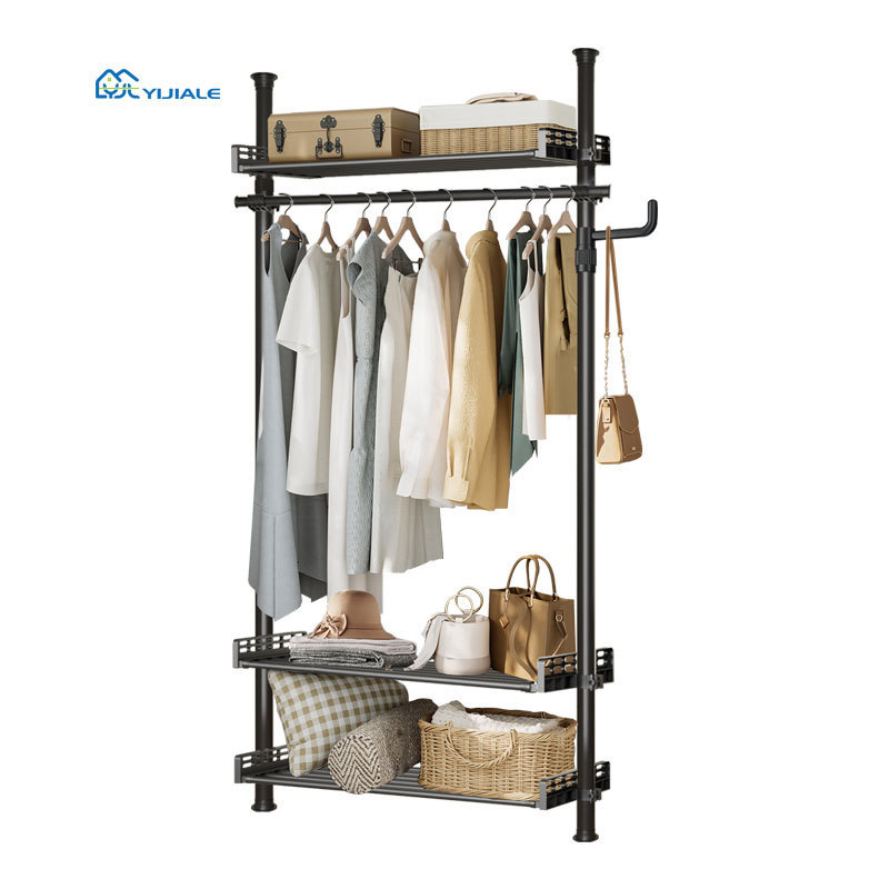 YJIALE l Shape Single Customize Wardrobe Metal Portable Closet Wardrobe Small Wardrobe Designs